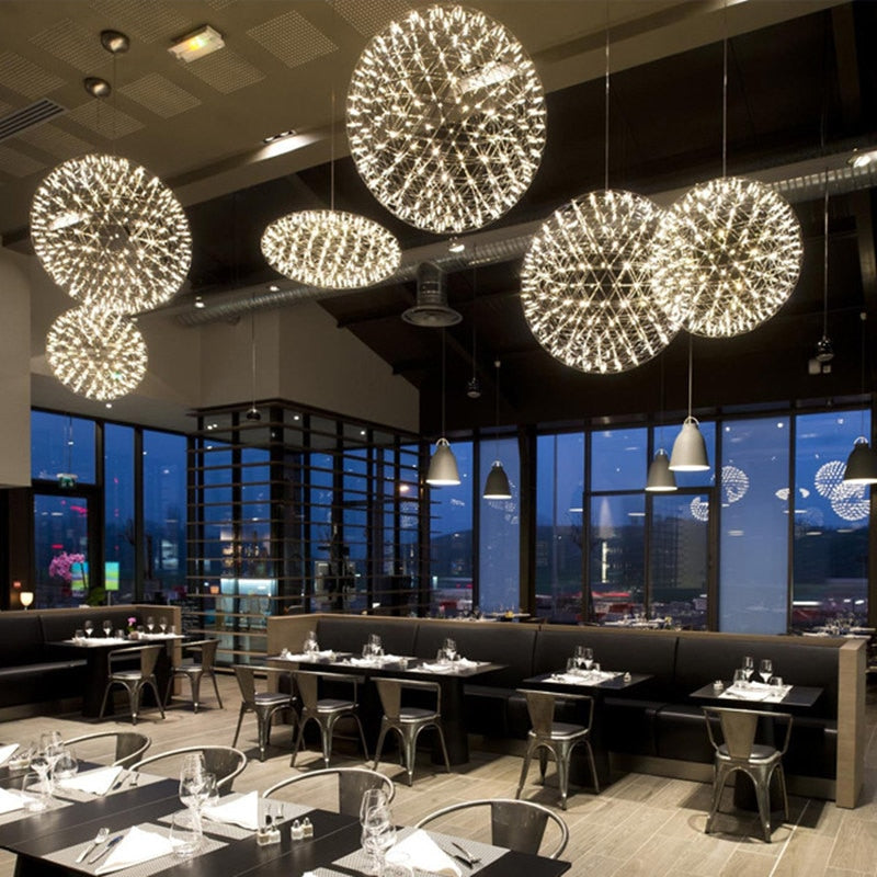 Firework Spark Ball LED Ceiling Chandelier