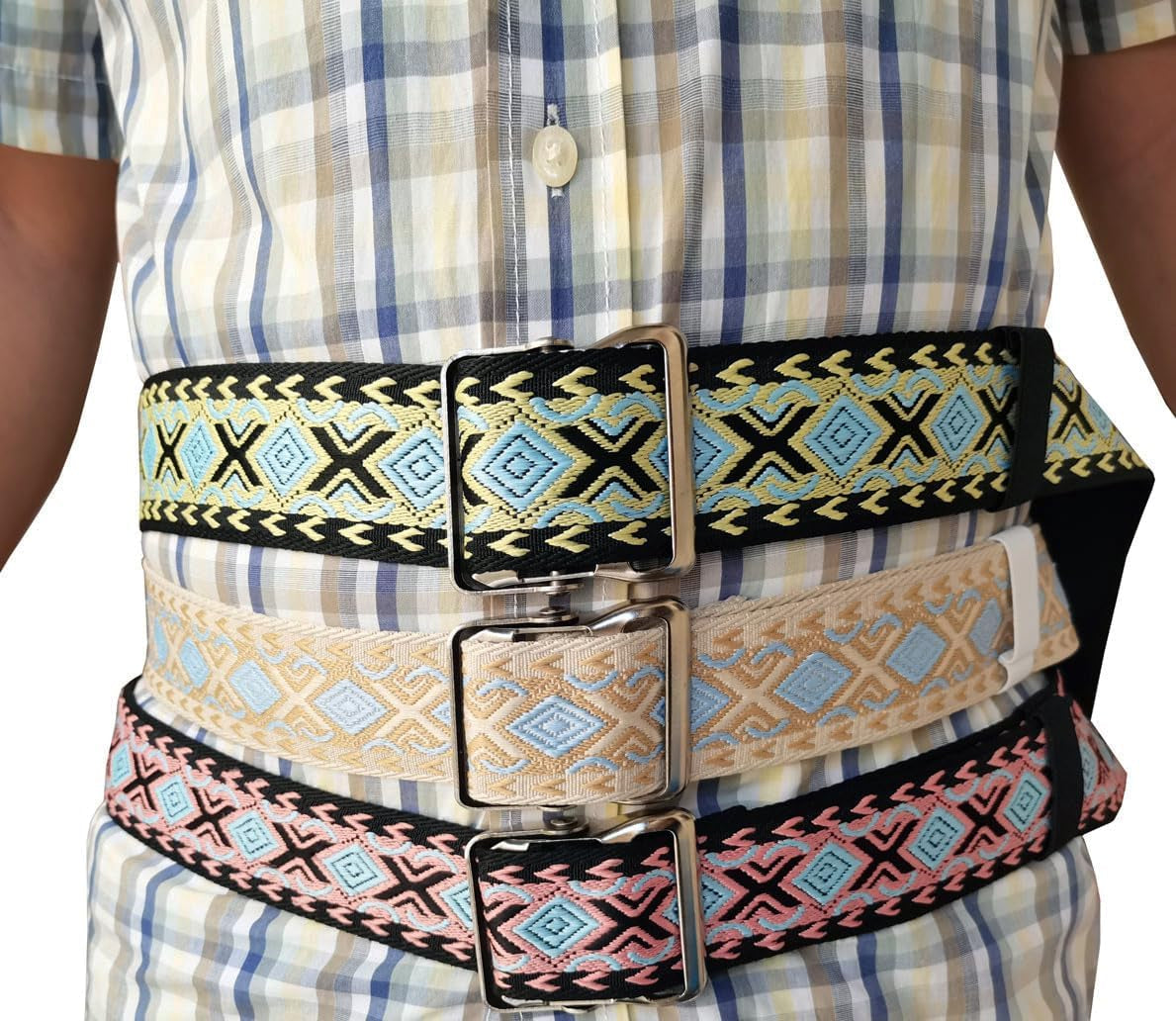 Gait Belt Transfer Belt with 2-Inch Soft and Comfortable Jacquard Webbing for Caregivers, Seniors, Elderly, Etc. (60 Inch, Color5)