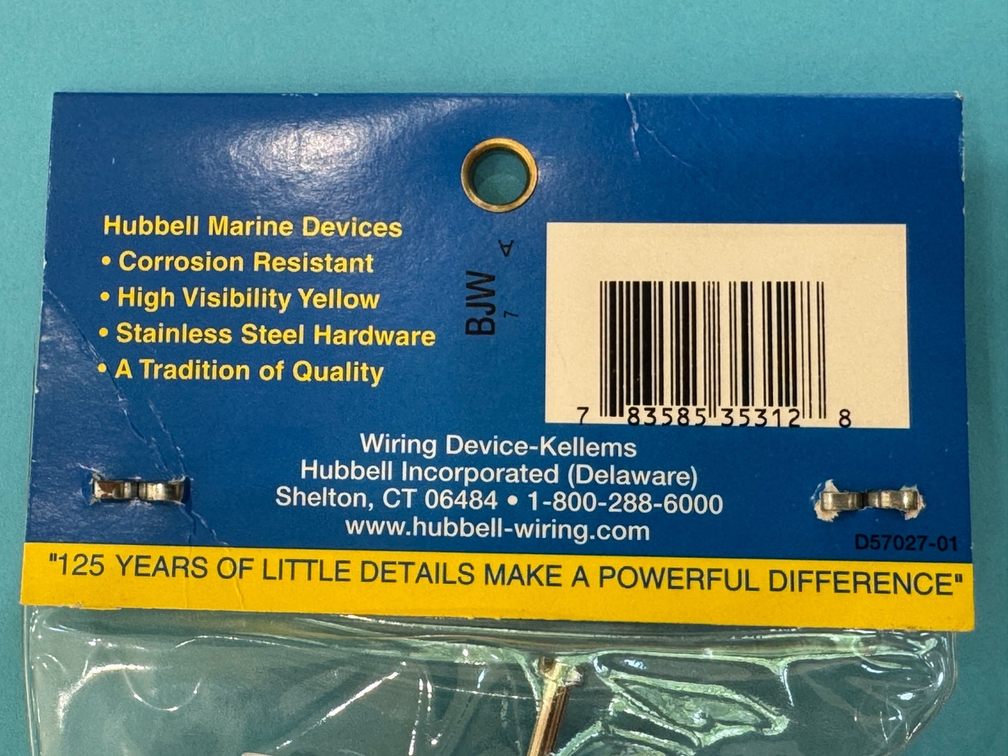Hubbell Wiring Systems HBL328DCP Locking Plug, 30A, 28 VDC, Yellow
