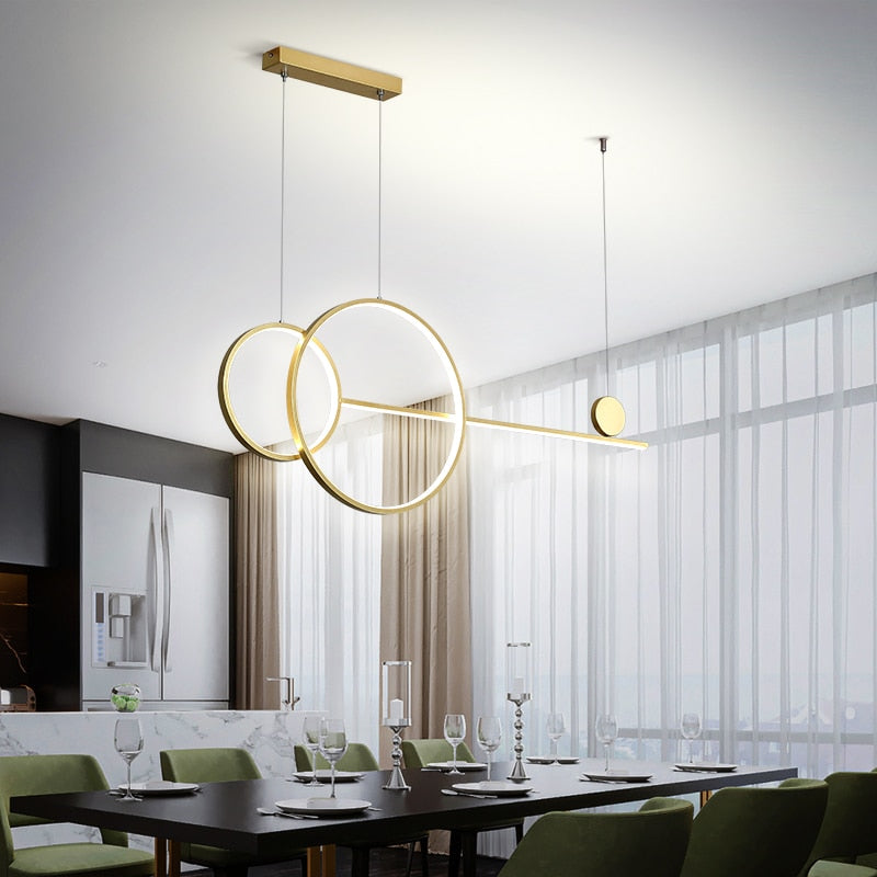 110V 220V Ring Island Chandelier for Dining Room Kitchen