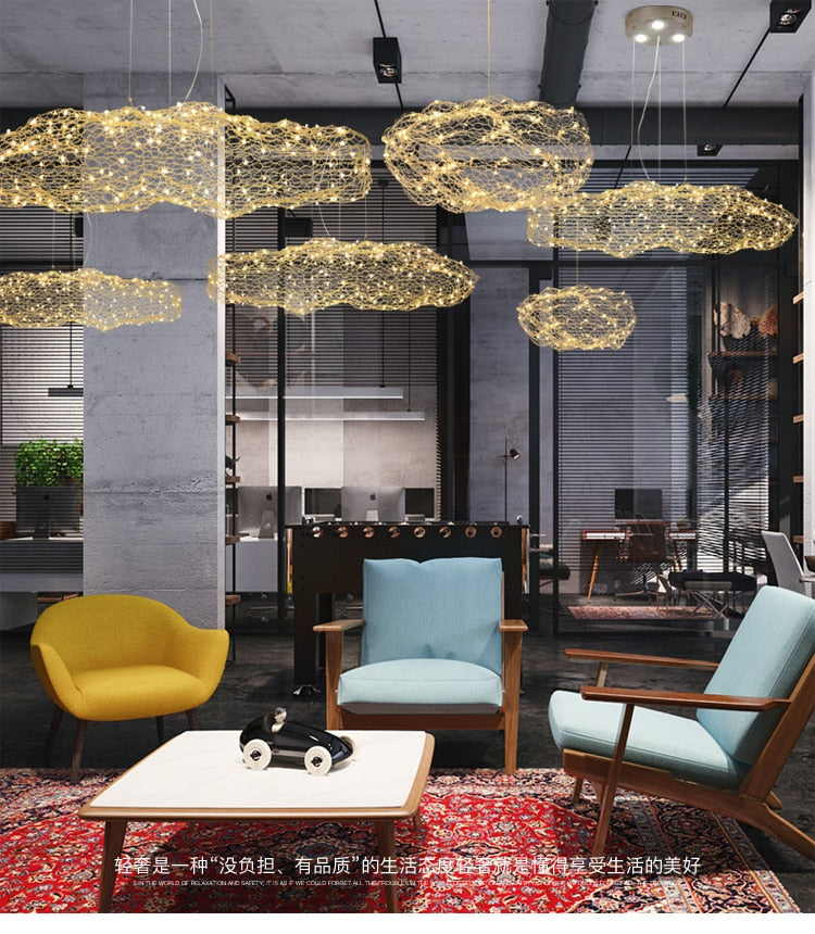 Nordic Hollow cloud Chandeliers for Hotel Hall Restaurant Bar