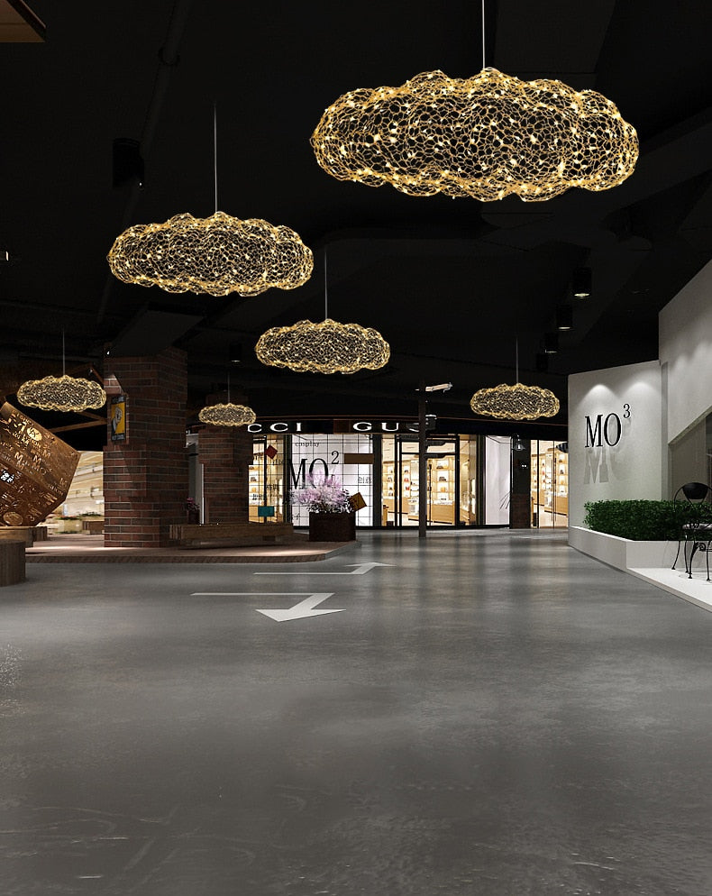 Modern Coud Starry Light Gypsophila Chandeliers