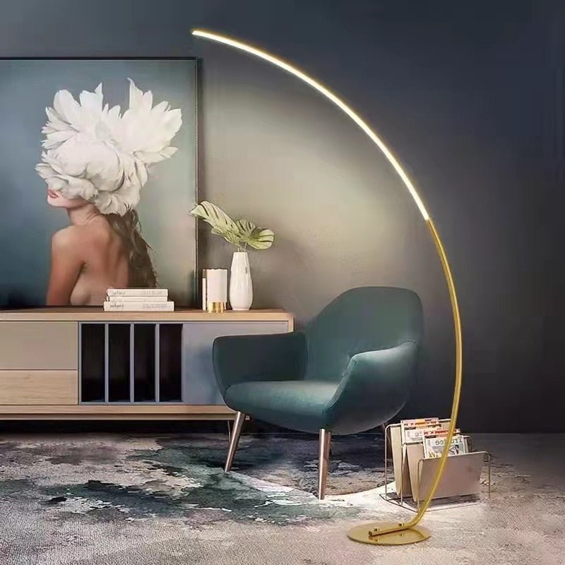 C-shaped Dimmable Remote Control Floor Lamp - Querencian