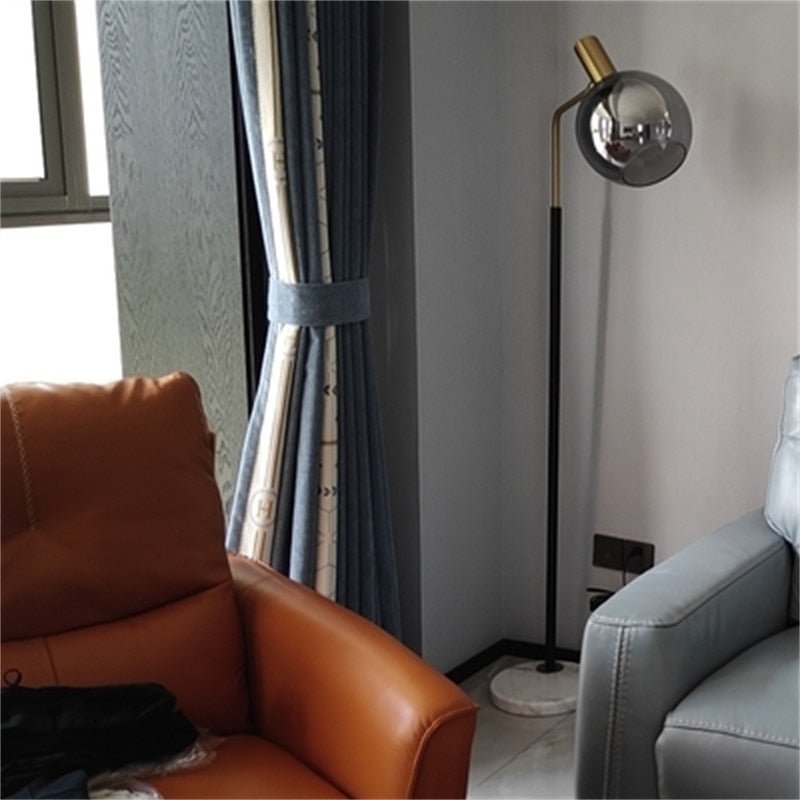 Simple Nordic Led Marble Standing Floor Lamps - Querencian