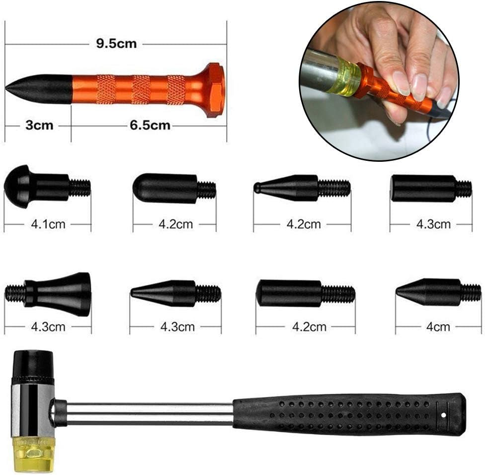 Auto Dent Puller Kit, Car Dent Removal Set, Paintless Dent Repair Tool for Automobile/Motorcycle/Refrigerator Body Dent