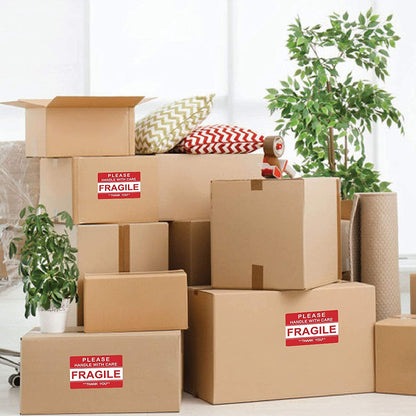 3" X 2" Fragile Stickers for Shipping and Moving Please Handle with Care Fragile Thank You Permanent Adhesive (2 Rolls, 1000 Labels)