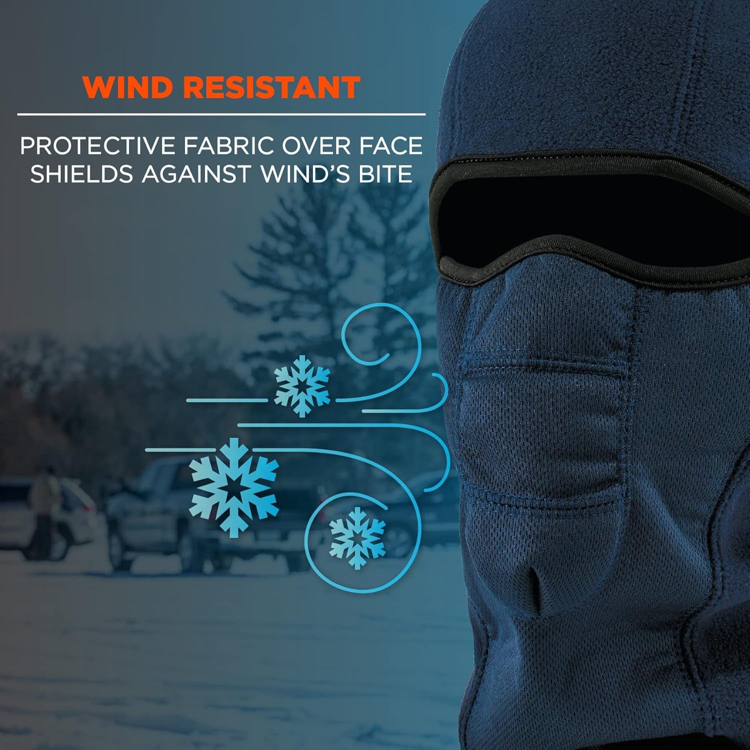 N-Ferno 6823 Balaclava Ski Mask, Wind-Resistant Face Mask, Hinged Design to Wear as Neck Gaiter