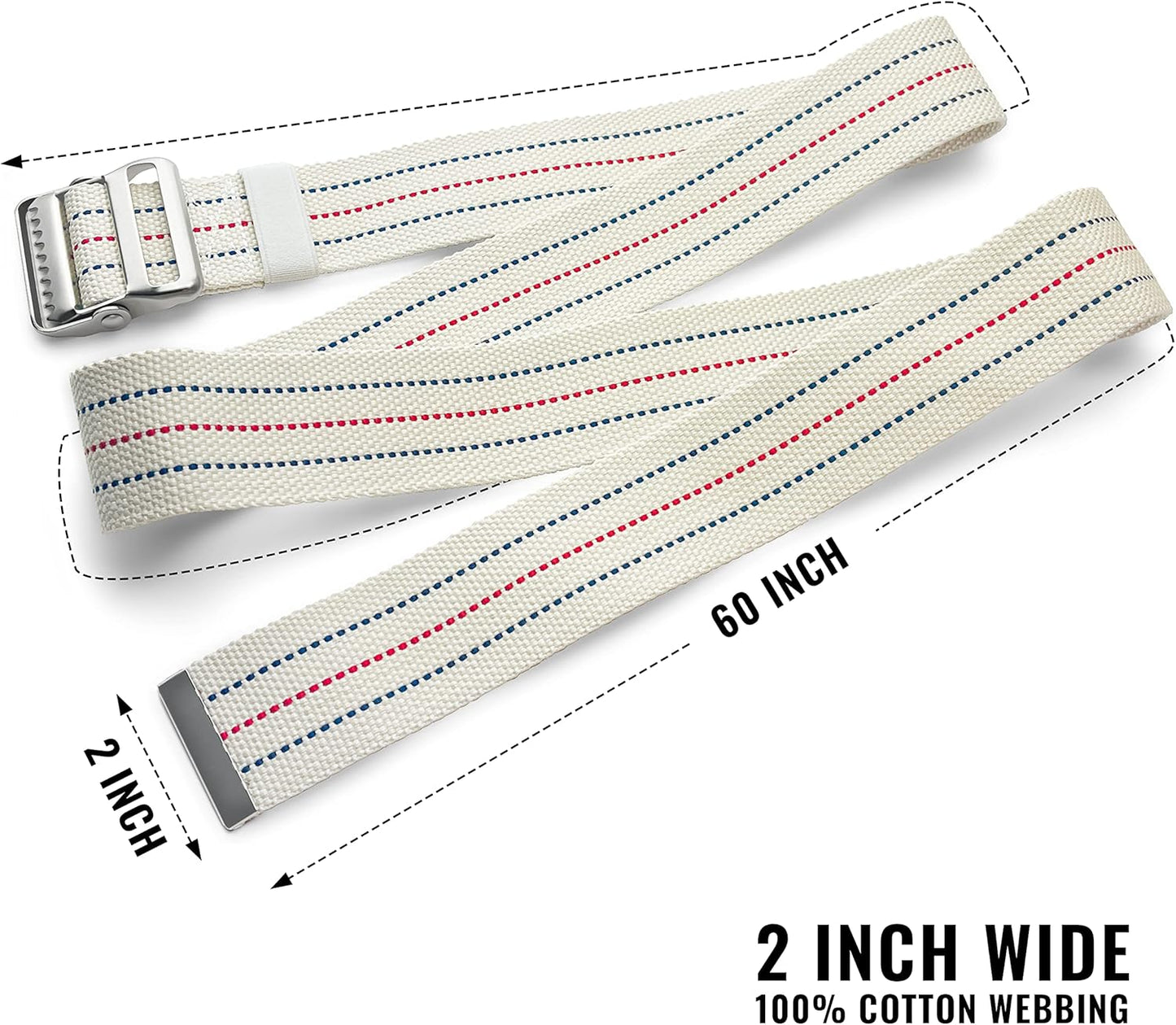 Gait Belts for Seniors, Belt to Lift Elderly Standing Assist Aid Quick Release Buckle for Caregivers, Nurses, Home Health Aides, Physical Therapists - 60" Beige