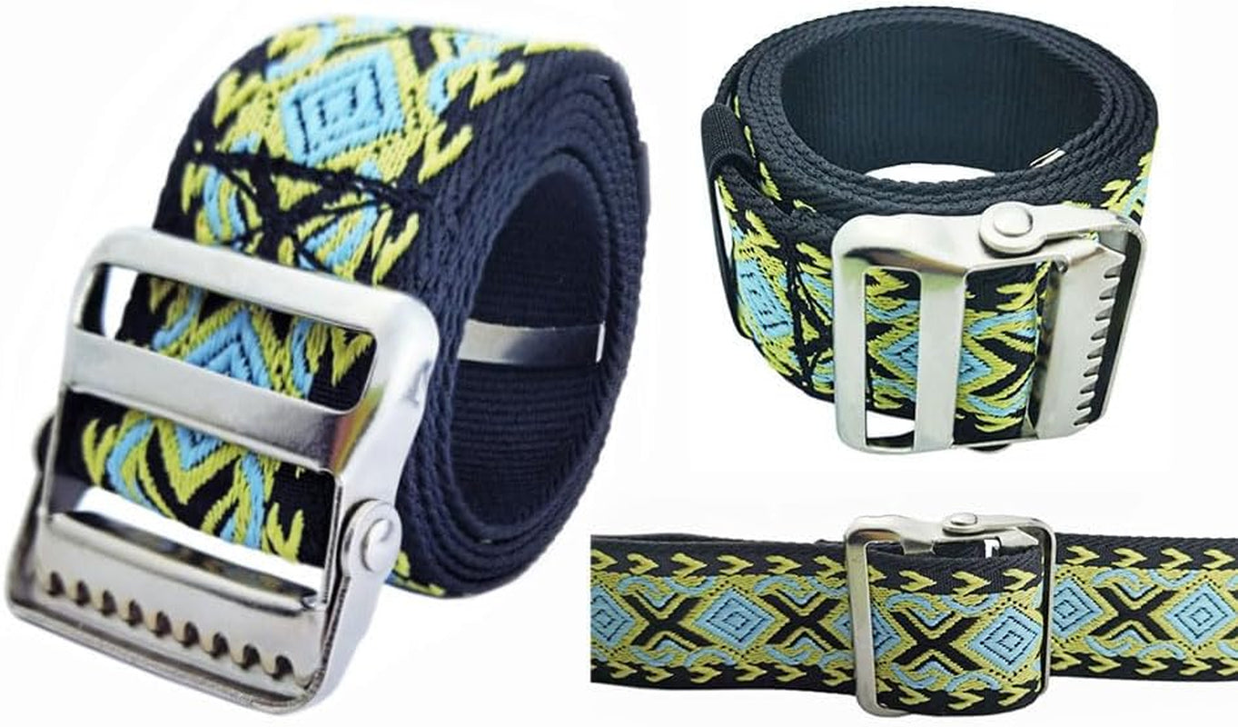 Gait Belt Transfer Belt with 2-Inch Soft and Comfortable Jacquard Webbing for Caregivers, Seniors, Elderly, Etc. (60 Inch, Color4)