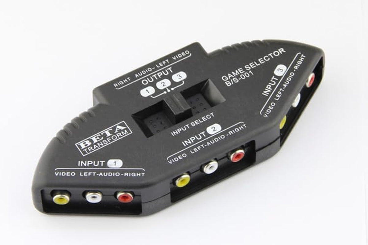 AV SWITCHER AV Switch 3 Way Outlets Converter Port Splitter RCA Audio Video AV Switch Box Game Selector (3 in 1 Out) for TV