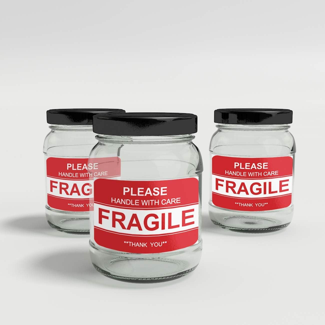 3" X 2" Fragile Stickers for Shipping and Moving Please Handle with Care Fragile Thank You Permanent Adhesive (2 Rolls, 1000 Labels)