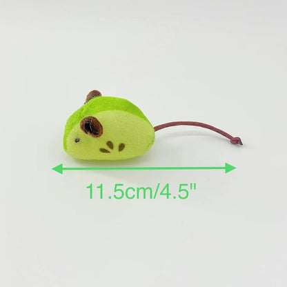 Catnip Cat Mice Toys Interactive Mouse Cat Toy for Indoor Adult Cats Kitten Kitty Baby Cat Chew Exercise Toy Fruit-Shaped Mice Cat Toy Set - 5PCS