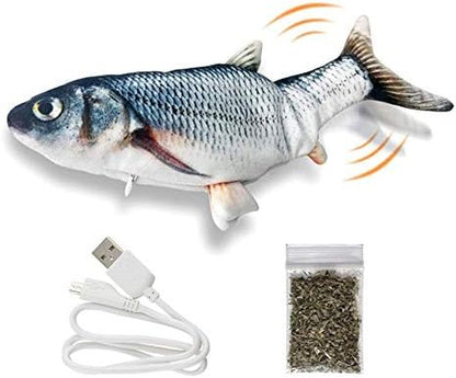 Moving Cat Kicker Fish Toy, Realistic Flopping, Wiggle Fish Catnip Toys, Motion Kitten Toy, Plush Interactive Cat Toys, Fun Toy for Cat Exercise (Unique, Carp)