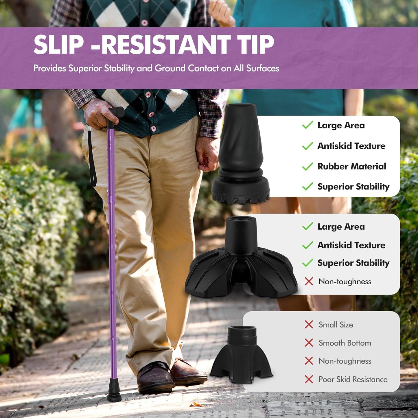 G2 Walking Stick, Fold-Up Walking Cane for Women and Men with Wrist Strap, Portable, Foldable, Collapsible, Lightweight and Sturdy with Comfortable T Handle