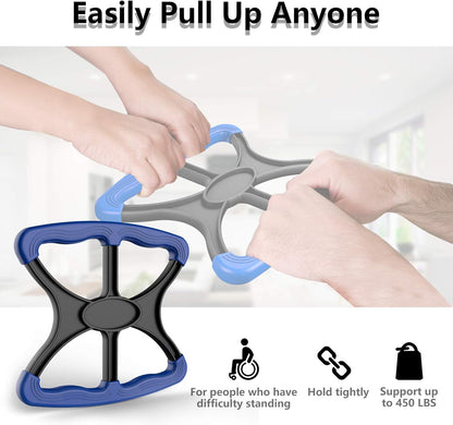 Lift Assists Standing Aid-Handicap Bar with None Slip Grip Handles, Portable Lift Aid to Transfer Elderly, Senior, Bariatric, Patient or Disabled Assists Caregiver or Nurse, as Seen on TV - Blue