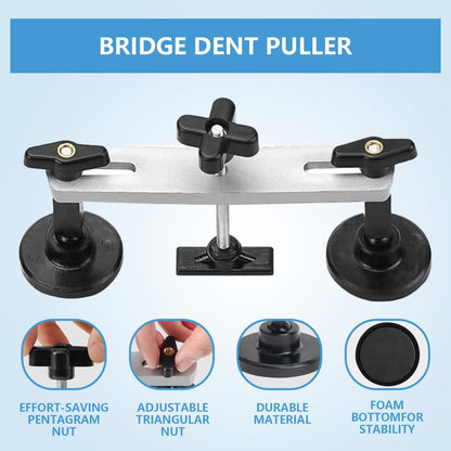 100 PCS Car Dent Puller Kit Professional,Dent Puller with Bridge Puller,Golden Lifter,2-In-1 T-Shaped Hammer Puller,Glue Gun,For Repairing Minor and Deep Dents in Auto.