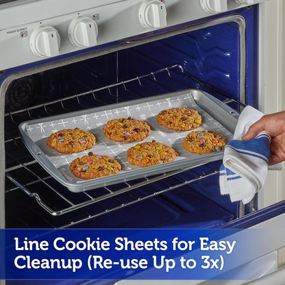 Kitchens Cookie Baking Sheets, Pre-Cut Parchment Paper,25 Count (Pack of 4), 100 Total Sheets