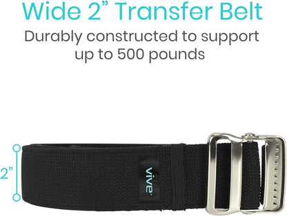 Gait Belt (60 Inch) - Transfer Assist Device for Caregiver, Nurse, Therapist, Seniors, Elderly, Bariatric, Occupational and Physical Therapy - Medical Nursing Safety - Walking & Standing Aid