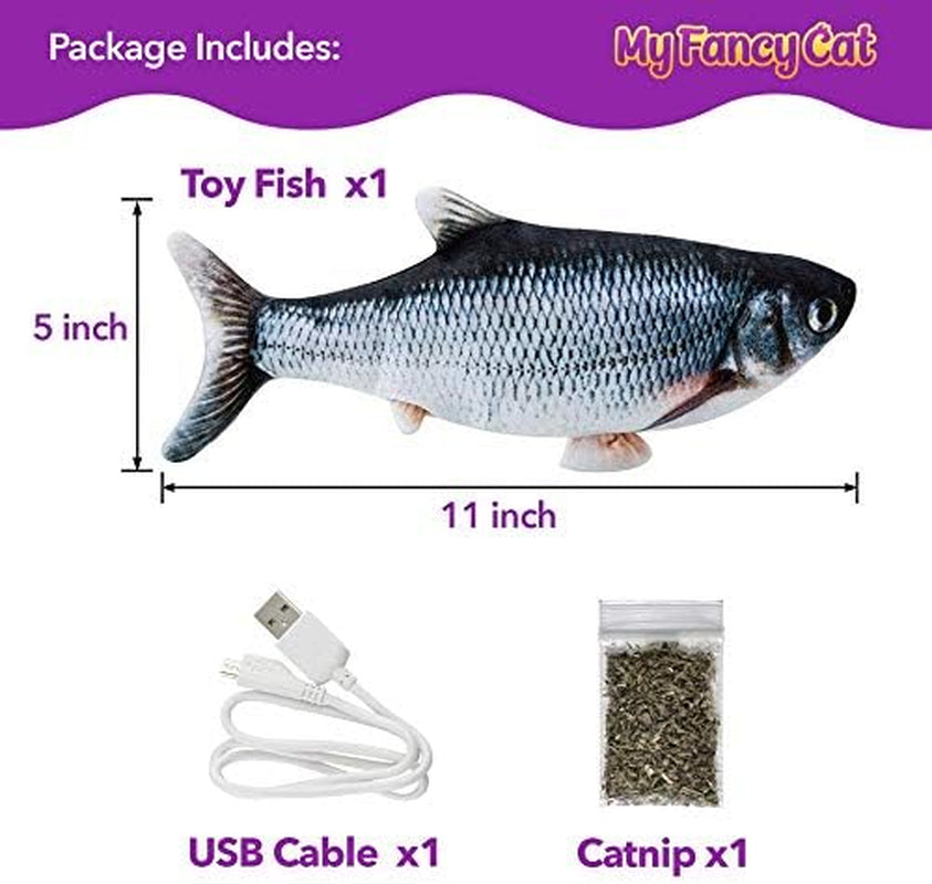 Moving Cat Kicker Fish Toy, Realistic Flopping, Wiggle Fish Catnip Toys, Motion Kitten Toy, Plush Interactive Cat Toys, Fun Toy for Cat Exercise (Unique, Carp)