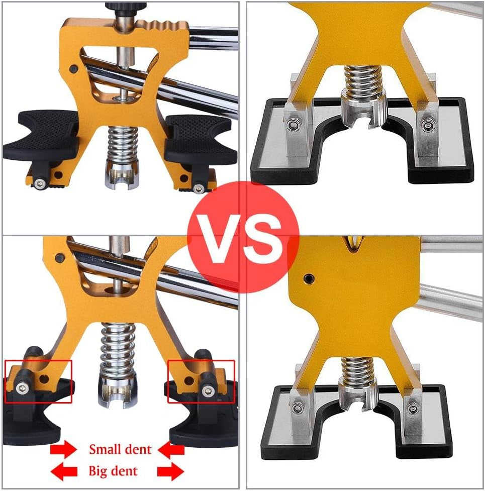 Auto Body Dent Repair Kit, Car Dent Puller with Golden Dent Puller for Car Body Hail Dent Removal Dent Remover Automobile Body Repair