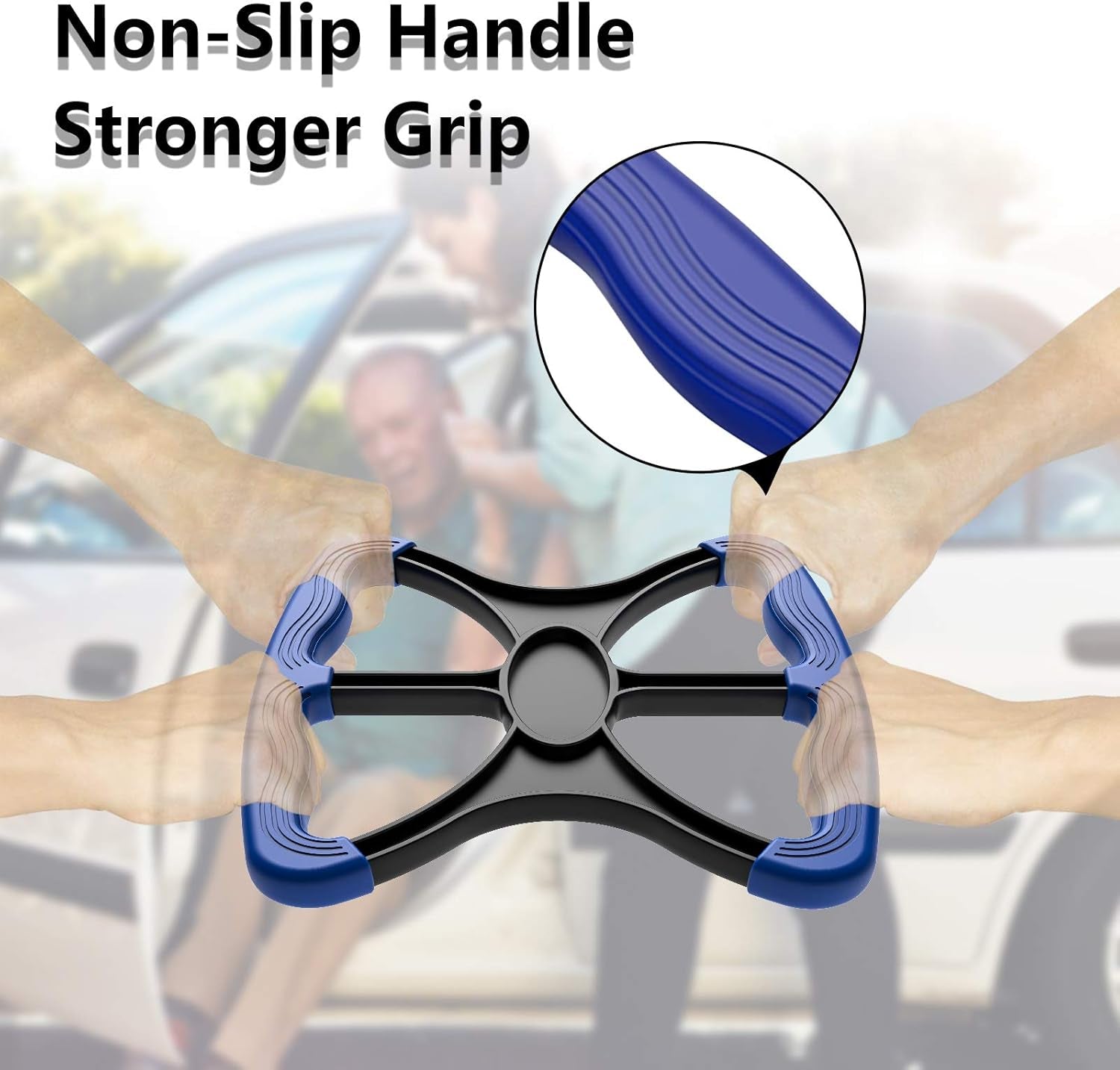 Lift Assists Standing Aid-Handicap Bar with None Slip Grip Handles, Portable Lift Aid to Transfer Elderly, Senior, Bariatric, Patient or Disabled Assists Caregiver or Nurse, as Seen on TV - Blue