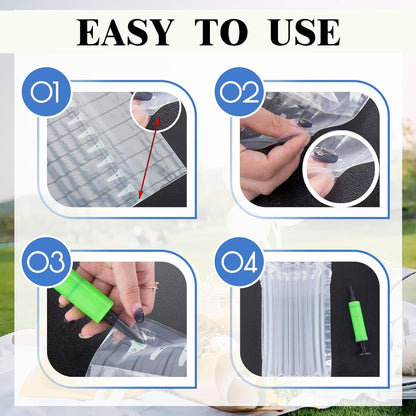 Wine Bottle Protector Travel Bags, 100 Packs Inflatable Air Column Packaging Bubble Cushion Wrap for Suitcase Luggage Airplane, Safety Shipping
