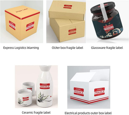 3" X 2" Fragile Stickers for Shipping and Moving Please Handle with Care Fragile Thank You Permanent Adhesive (2 Rolls, 1000 Labels)
