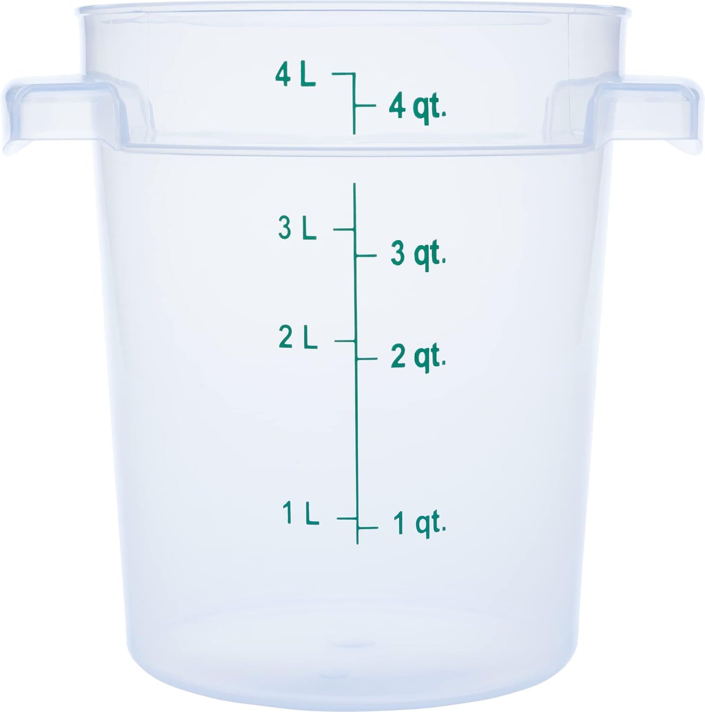 Storplus round Food Storage Container with Stackable Design for Catering, Buffets, Restaurants, Polypropylene (Pp), 4 Quart, Clear