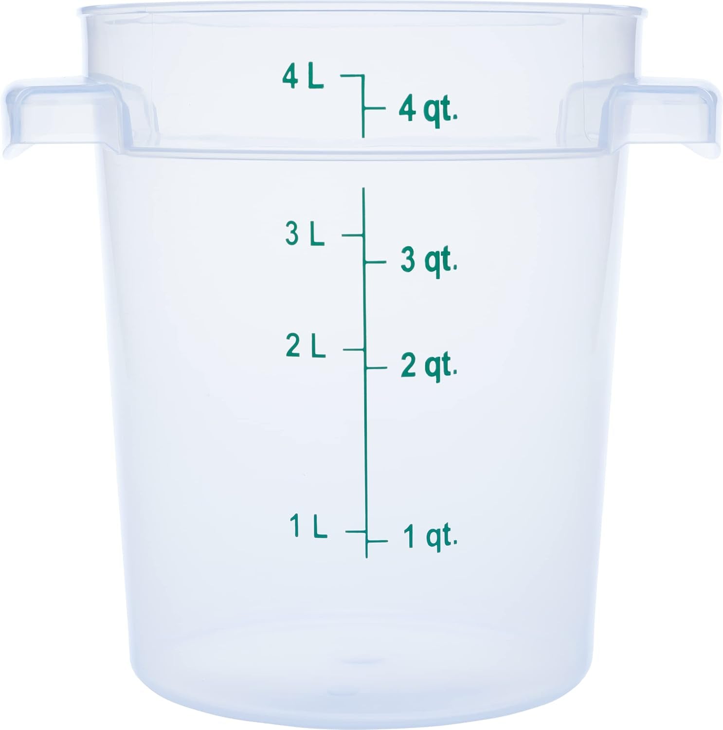 Storplus round Food Storage Container with Stackable Design for Catering, Buffets, Restaurants, Polypropylene (Pp), 4 Quart, Clear