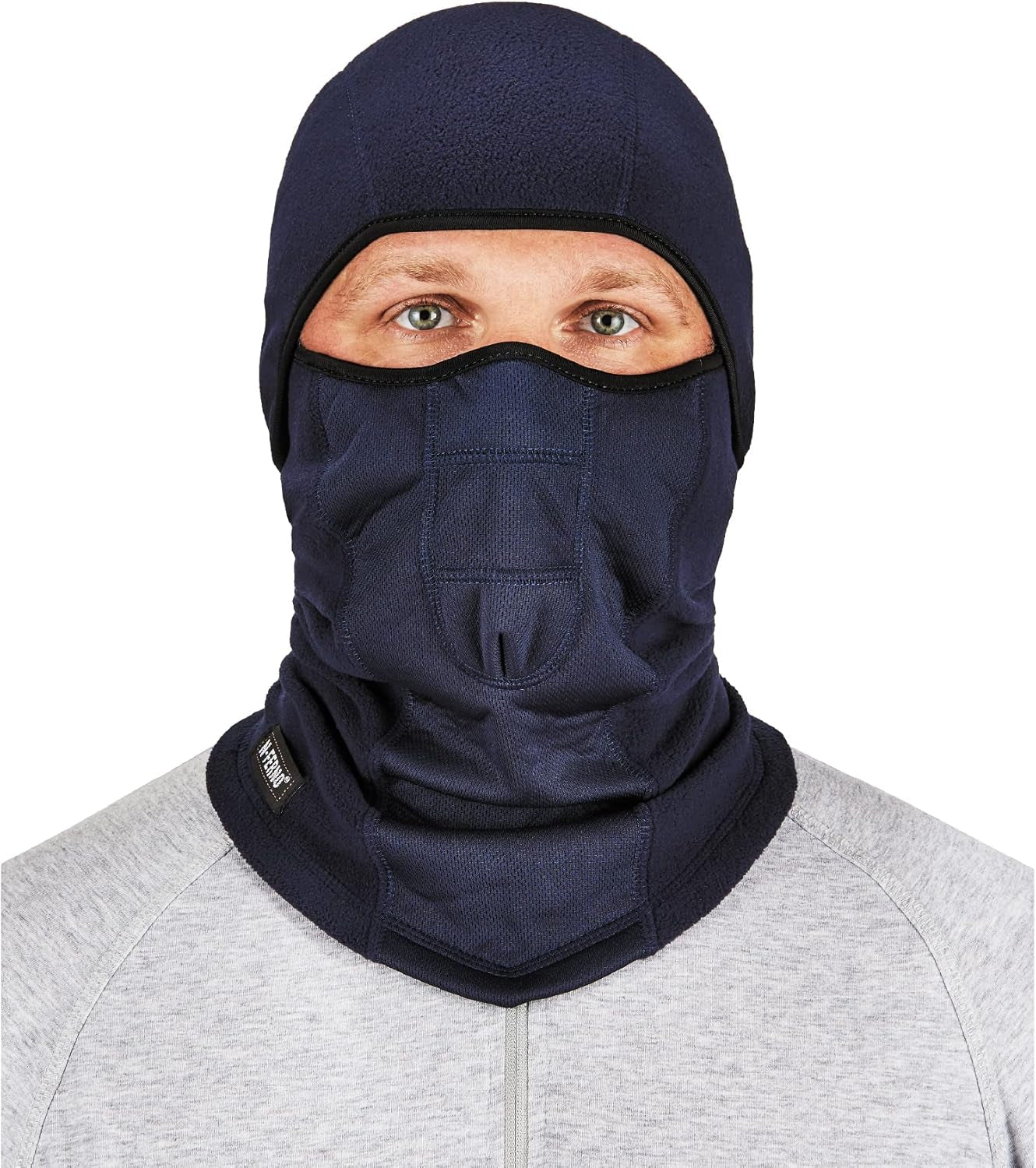 N-Ferno 6823 Balaclava Ski Mask, Wind-Resistant Face Mask, Hinged Design to Wear as Neck Gaiter