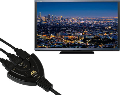 DS Distinctive Style HDMI Switch 3 in 1 Out HDMI Adapter for TV Supports Full HD 4K 1080P 3D