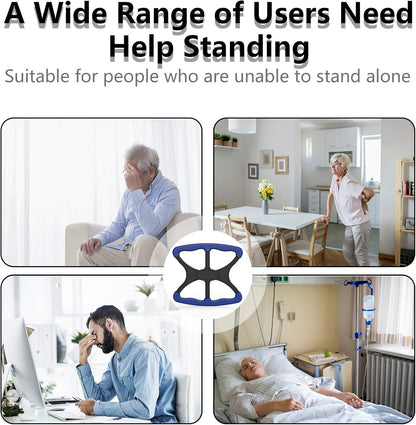 Lift Assists Standing Aid-Handicap Bar with None Slip Grip Handles, Portable Lift Aid to Transfer Elderly, Senior, Bariatric, Patient or Disabled Assists Caregiver or Nurse, as Seen on TV - Blue