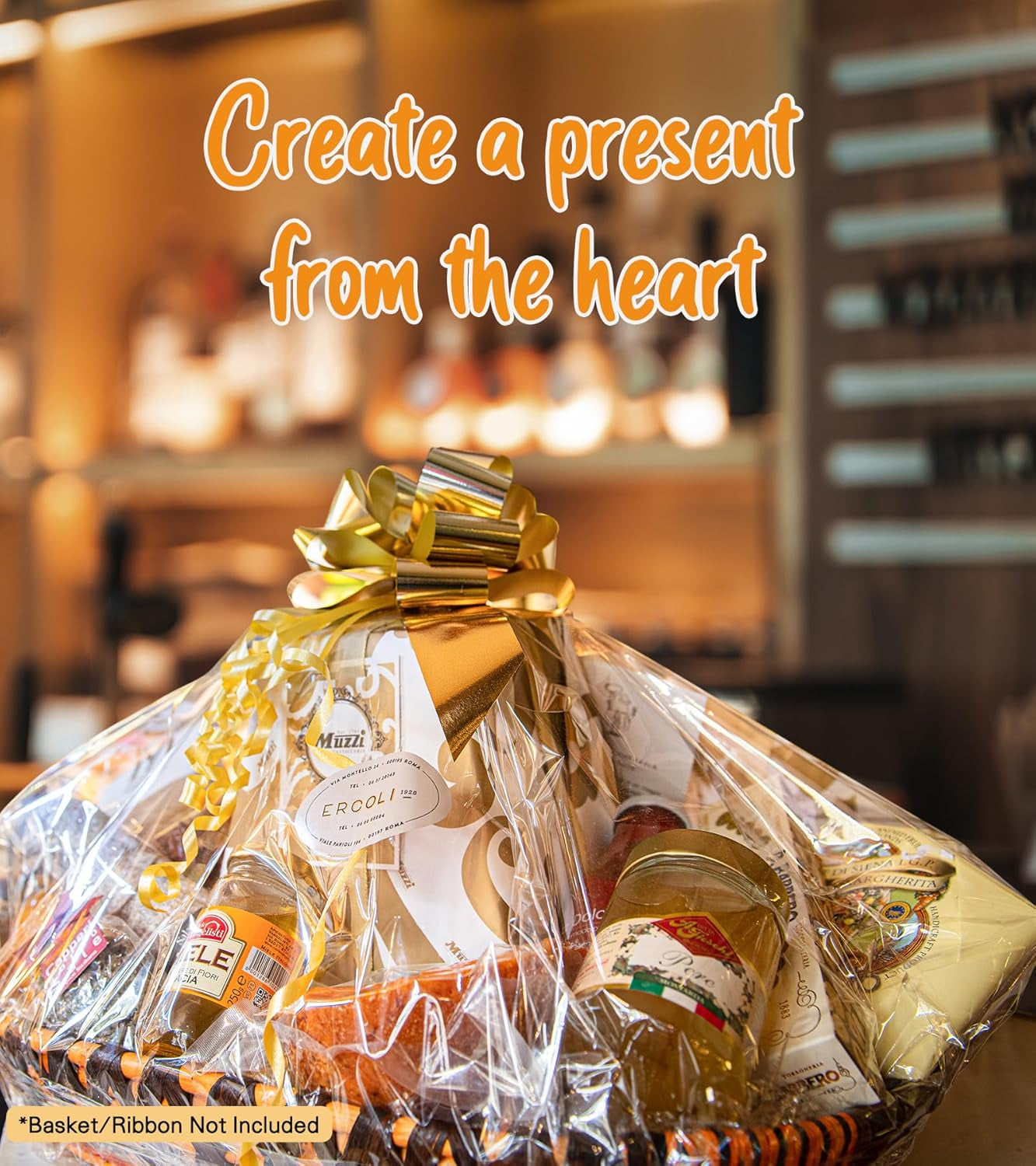 6PCS Extra Large Cellophane Bags, 30X40 Inches Clear Cellophane Wrap for Gift Baskets, Jumbo Huge Packaging Clear Gift Bags 2.8 Mil Thick