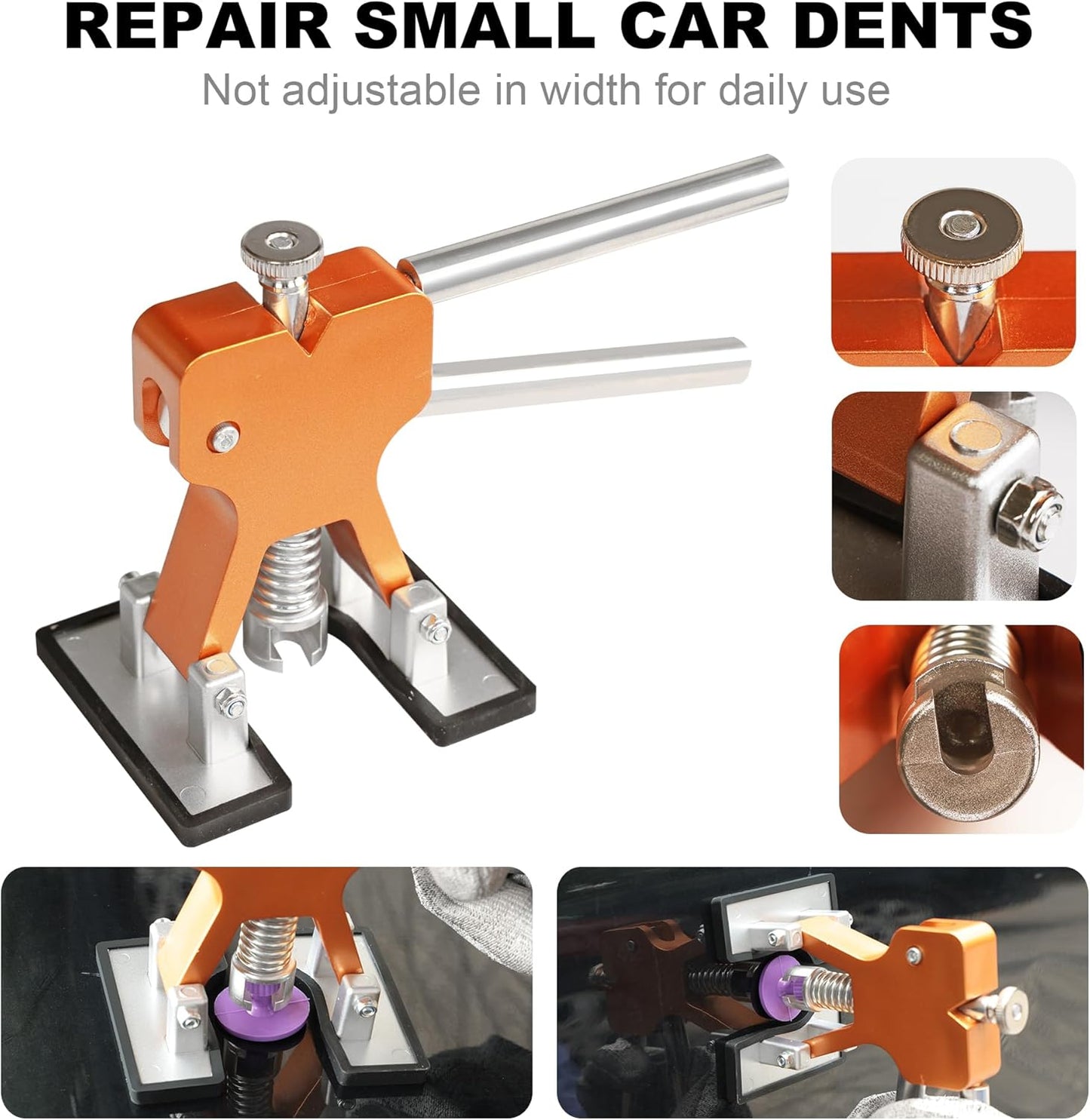 Dent Removal Kit 56 Pcs,Paintless Dent Repair Tool with Adjustable Golden Lifter,Bridge Indentation Puller，For Auto Body Dents,Door Ding,Hail Damage Dent Removal,Atrwh056R