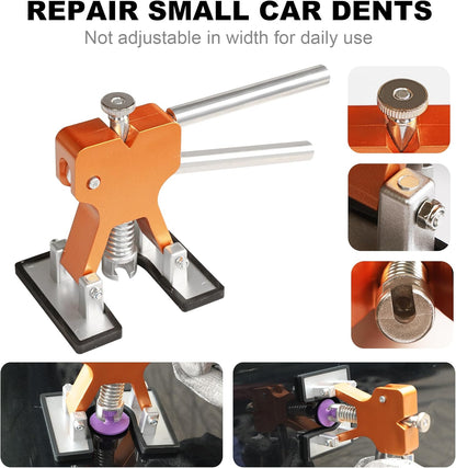 Dent Removal Kit 56 Pcs,Paintless Dent Repair Tool with Adjustable Golden Lifter,Bridge Indentation Puller，For Auto Body Dents,Door Ding,Hail Damage Dent Removal,Atrwh056R