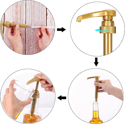 12PCS Syrup Pump Suitable for 750Ml Bottles，Coffee Syrup Dispenser Pump，Flavor Syrup Pump (12)