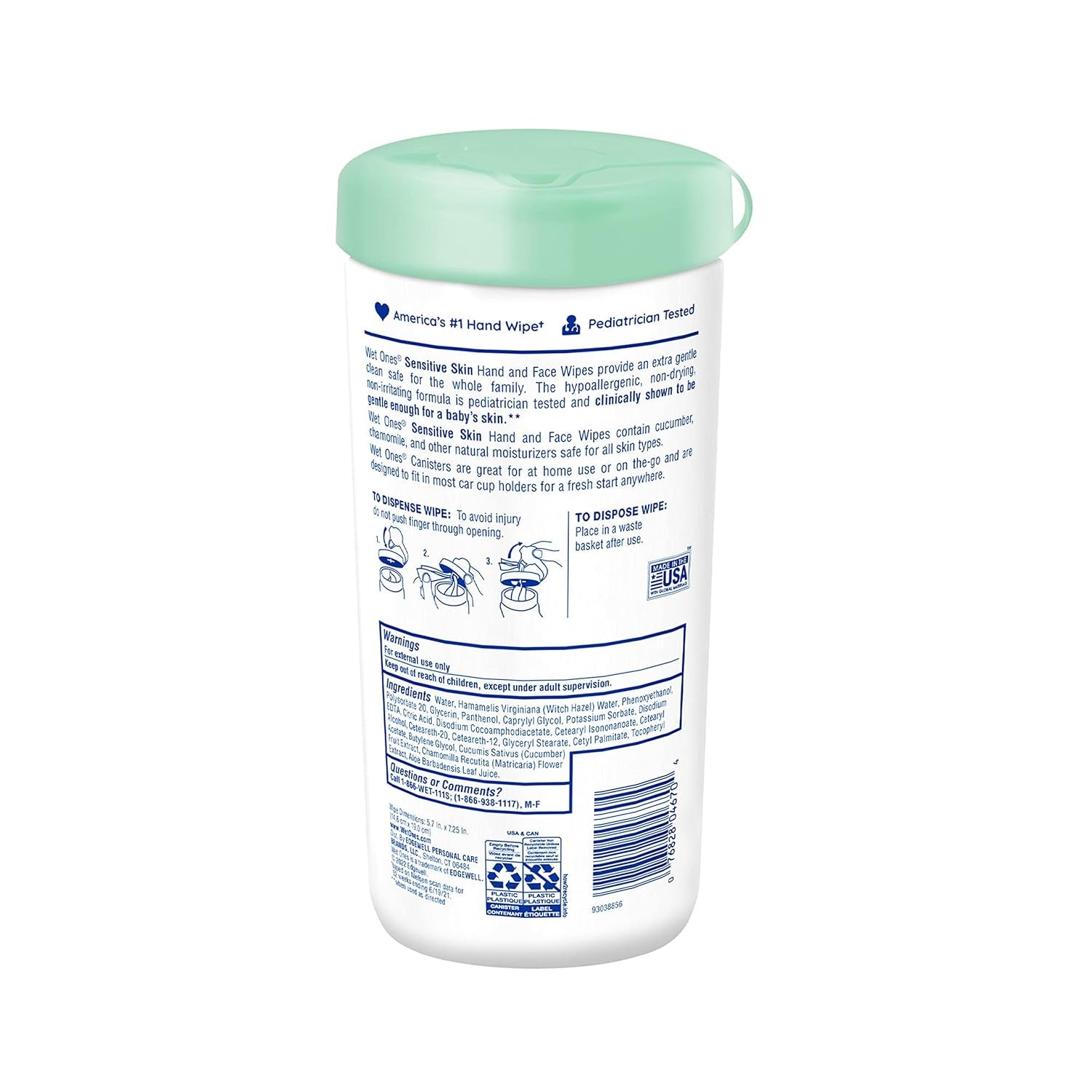 Hand and Face Wipes, Sensitive Skin Wipes | Unscented Wipes, Hand and Face Wipes Sensitive Skin,  Sensitive Skin Wipes, 40 Ct. Canister