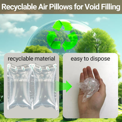 300 Count Air Pillows for Shipping Inflatable Air Bags for Packing, 3.54" X 5.9" Air Pockets for Packaging Moving Supplies Box Filler Purse Shaper Alternative to Packing Peanuts