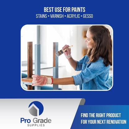 Paint Brush Set - 3-Pack - 2" Angle Brushes for All Latex and Oil Paints & Stains - Home Improvement - Interior & Exterior Use