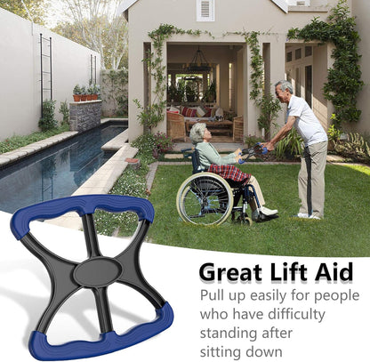 Lift Assists Standing Aid-Handicap Bar with None Slip Grip Handles, Portable Lift Aid to Transfer Elderly, Senior, Bariatric, Patient or Disabled Assists Caregiver or Nurse, as Seen on TV - Blue