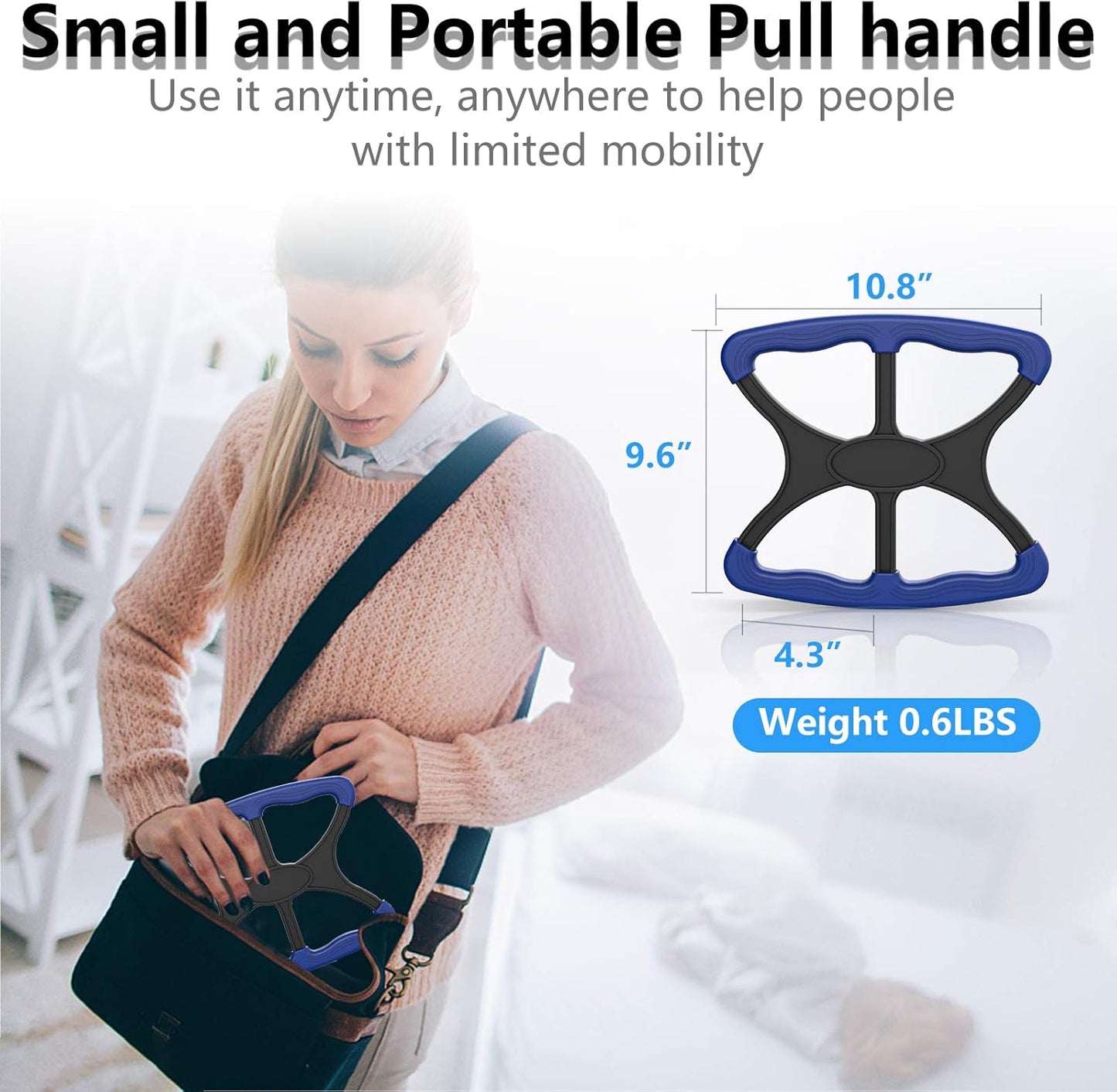 Lift Assists Standing Aid-Handicap Bar with None Slip Grip Handles, Portable Lift Aid to Transfer Elderly, Senior, Bariatric, Patient or Disabled Assists Caregiver or Nurse, as Seen on TV - Blue