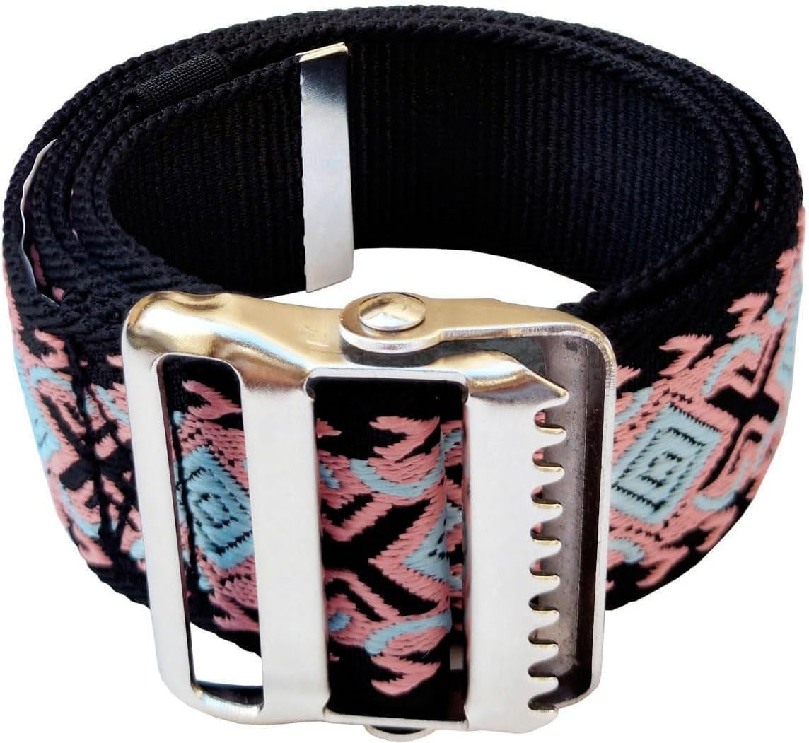 Gait Belt Transfer Belt with 2-Inch Soft and Comfortable Jacquard Webbing for Caregivers, Seniors, Elderly, Etc. (60 Inch, Color5)