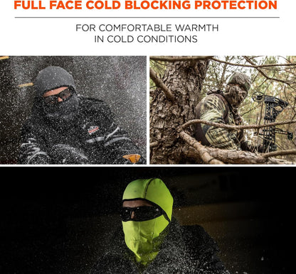 N-Ferno 6823 Balaclava Ski Mask, Wind-Resistant Face Mask, Hinged Design to Wear as Neck Gaiter