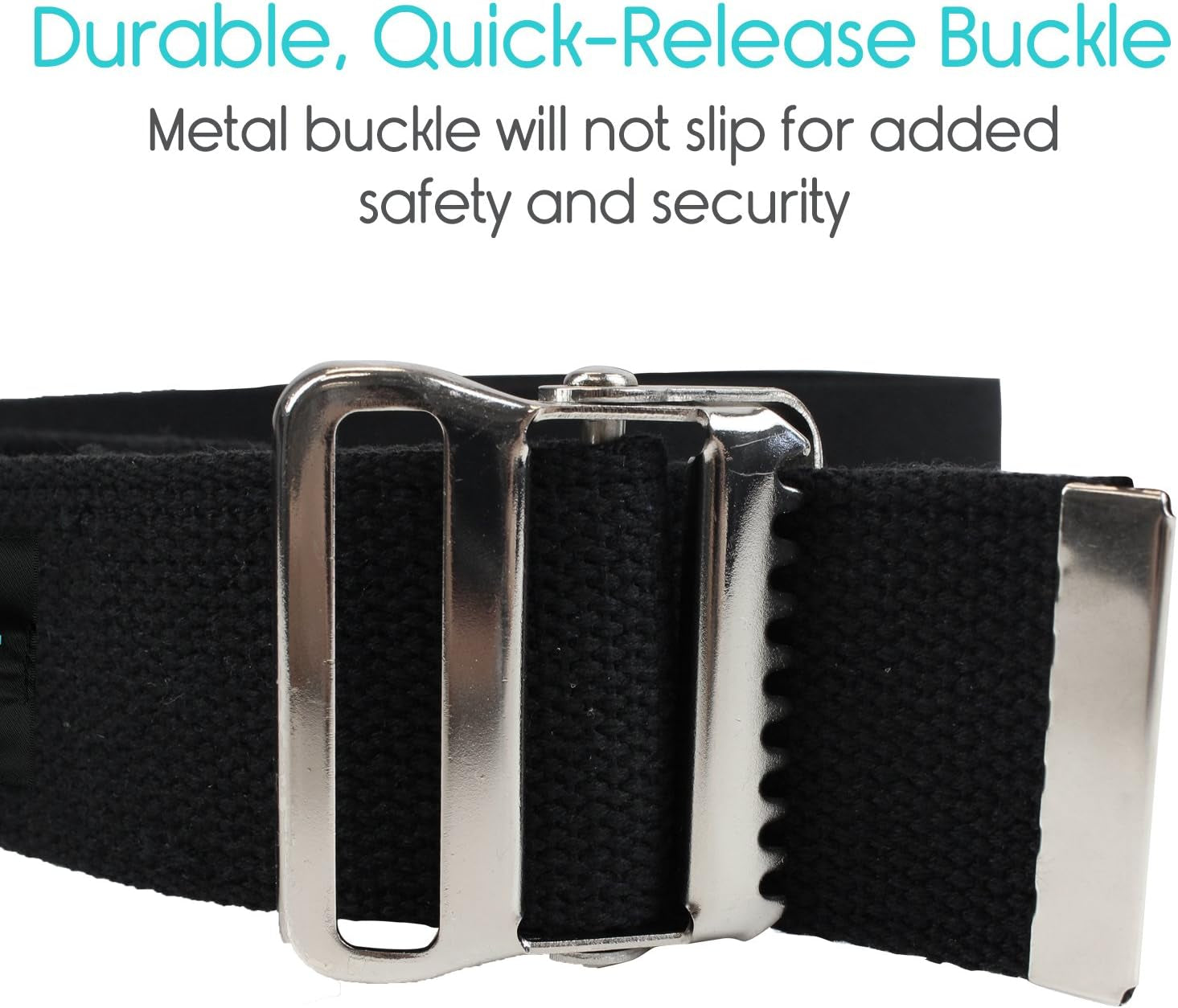 Gait Belt (60 Inch) - Transfer Assist Device for Caregiver, Nurse, Therapist, Seniors, Elderly, Bariatric, Occupational and Physical Therapy - Medical Nursing Safety - Walking & Standing Aid