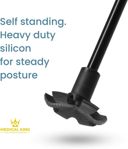 Walking Cane for Men and Women - Special Balancing Stick with 10 Adjustable Heights - Self Standing, Folding, Portable, Collapsible, and Comfortable