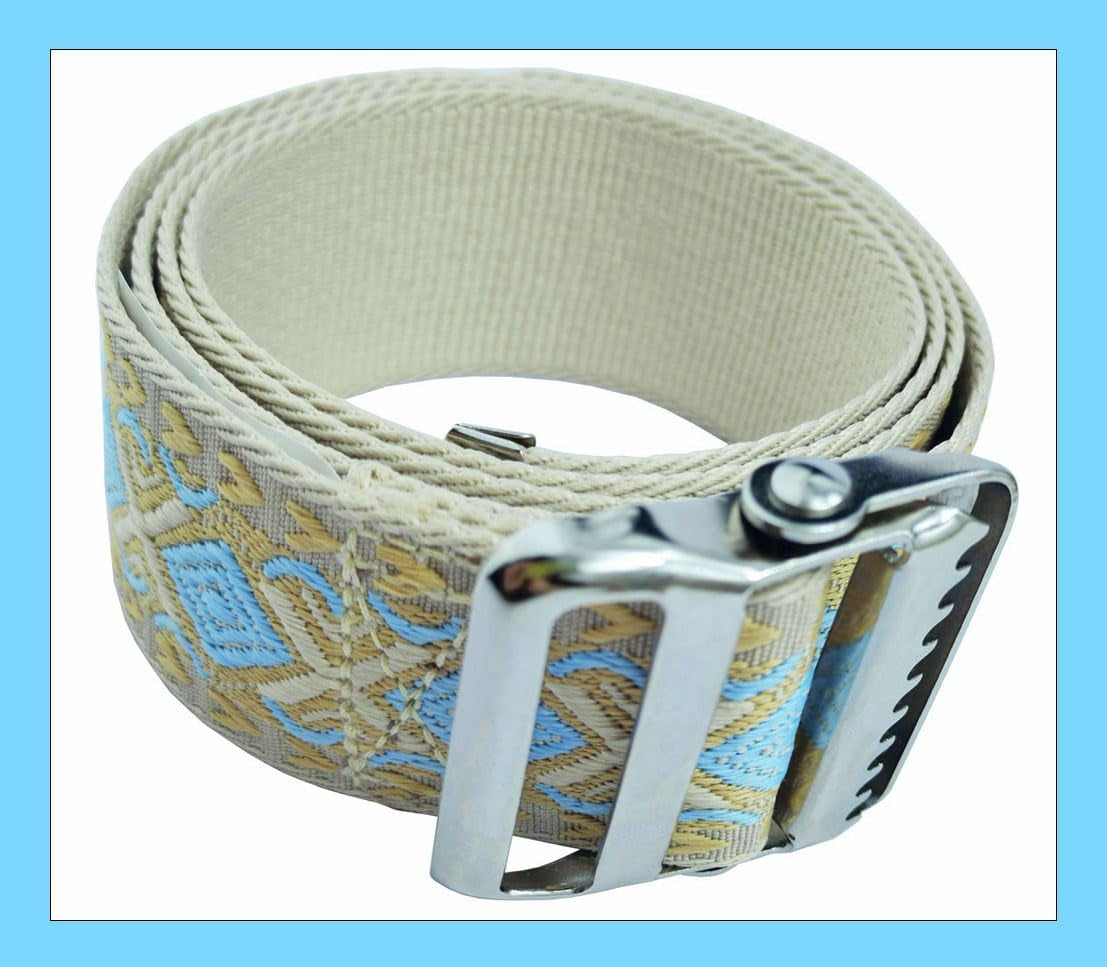 Gait Belt Transfer Belt with 2-Inch Soft and Comfortable Jacquard Webbing for Caregivers, Seniors, Elderly, Etc. (60 Inch, Color3)