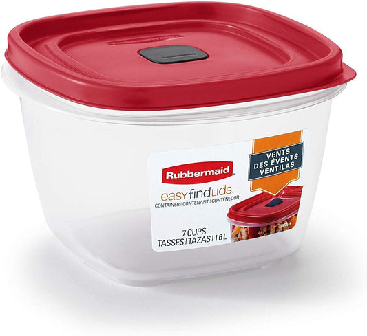 Rubbermaid 7 Cups Food Storage Container 3 Pack Clear