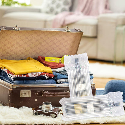 Wine Bottle Protector Travel Bags, 100 Packs Inflatable Air Column Packaging Bubble Cushion Wrap for Suitcase Luggage Airplane, Safety Shipping