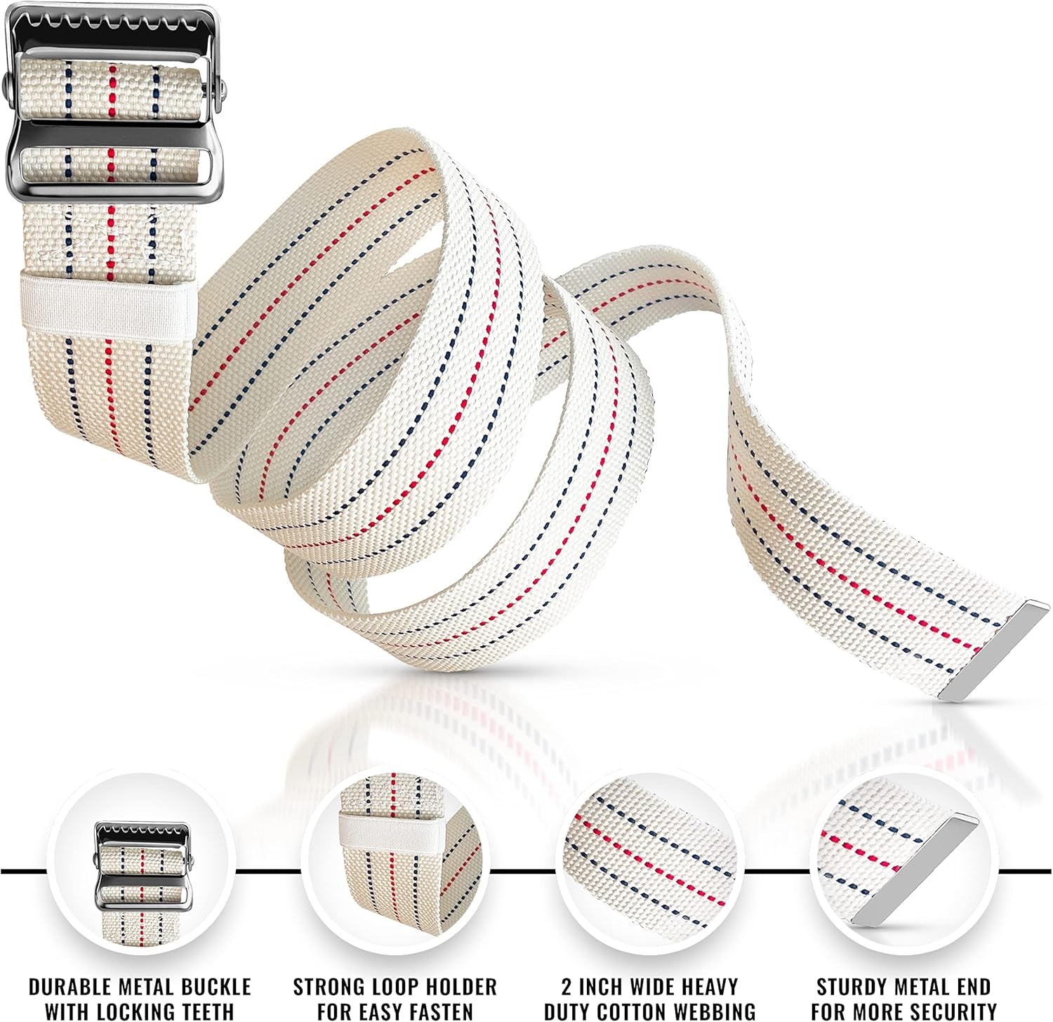 Gait Belts for Seniors, Belt to Lift Elderly Standing Assist Aid Quick Release Buckle for Caregivers, Nurses, Home Health Aides, Physical Therapists - 60" Beige