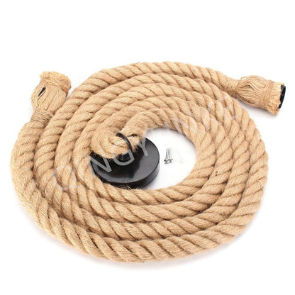Hemp Rope Led Vintage Rattan Hanging Light